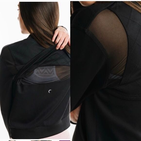 ZYIA Black Mesh Primo Activity Zip Up Jacket - Picture 2 of 14